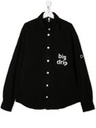 Natasha Zinko Kids Teen Big Drip Embroidered Shirt - Black