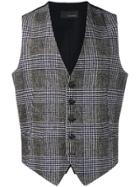 Tagliatore Glen Plaid Waistcoat - Black