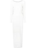 Alessandra Rich Embellished Maxi Dress - White