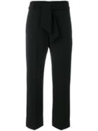D.exterior Straight Cropped Trousers - Black