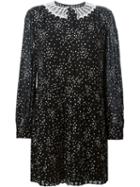 Saint Laurent 'school Girl' Mini Dress, Size: 40, Black, Viscose/cotton/silk