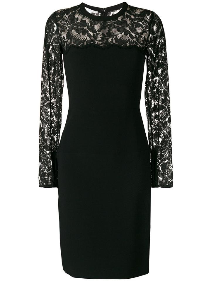 Stella Mccartney Lace Fitted Dress - Black