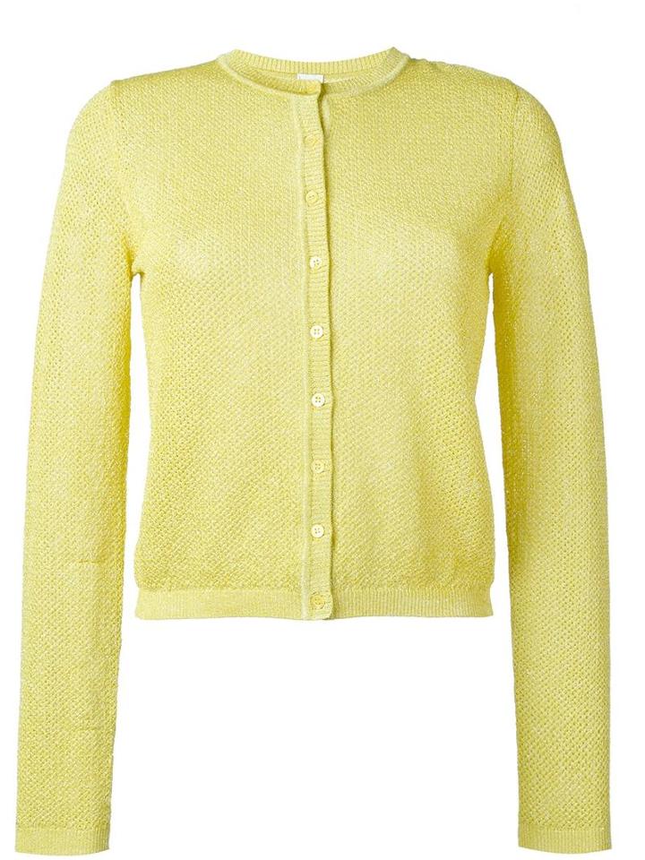 M Missoni Classic Cardigan, Women's, Size: 44, Yellow/orange, Polyamide/metallic Fibre