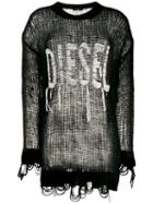 Diesel Logo Knit Top - Black
