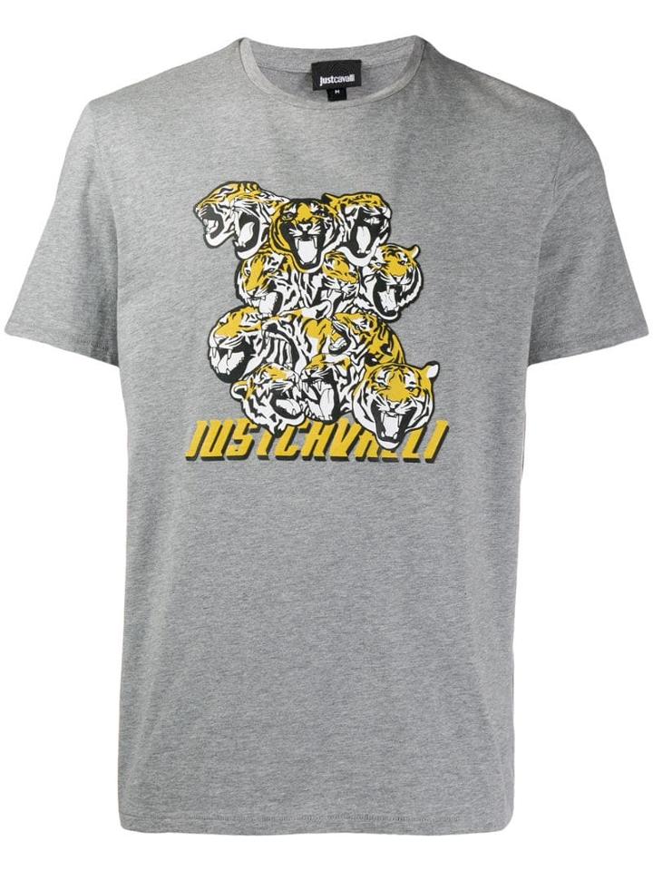 Just Cavalli Tiger Print T-shirt - Grey