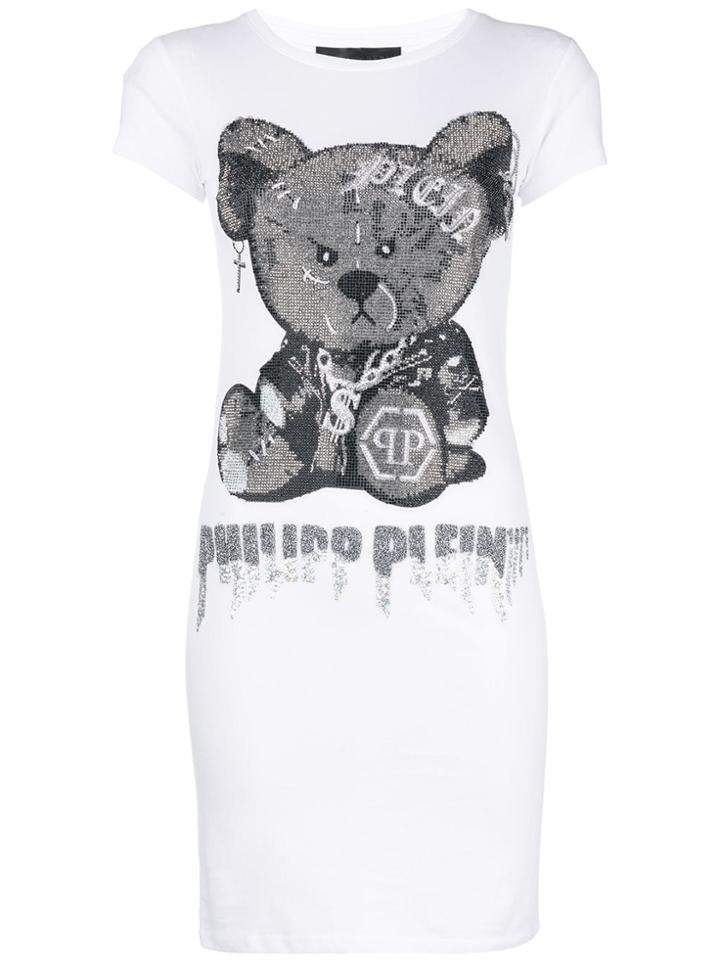 Philipp Plein Long Printed T-shirt - White