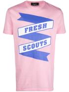 Dsquared2 Fresh Scouts Print T-shirt - Pink & Purple