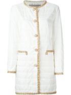 Ermanno Scervino Padded Coat, Women's, Size: 46, White, Polyester/viscose/cotton