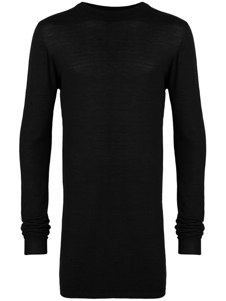 Rick Owens Mock Neck Sweater - Black