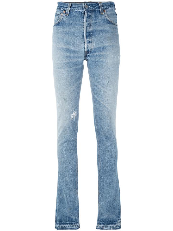 Re/done - Bootcut Jeans - Women - Cotton - 24, Blue, Cotton