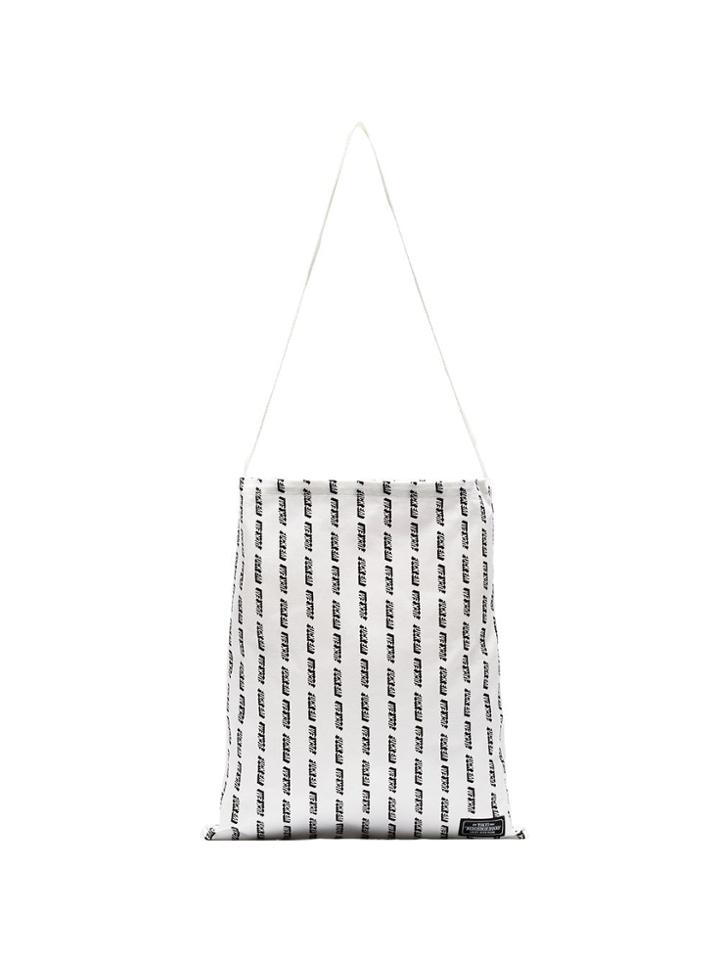 Neighborhood Slogan Printed Tote Bag - White