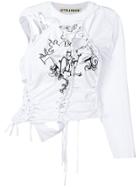 Ottolinger Ripped One Sleeve Top - White