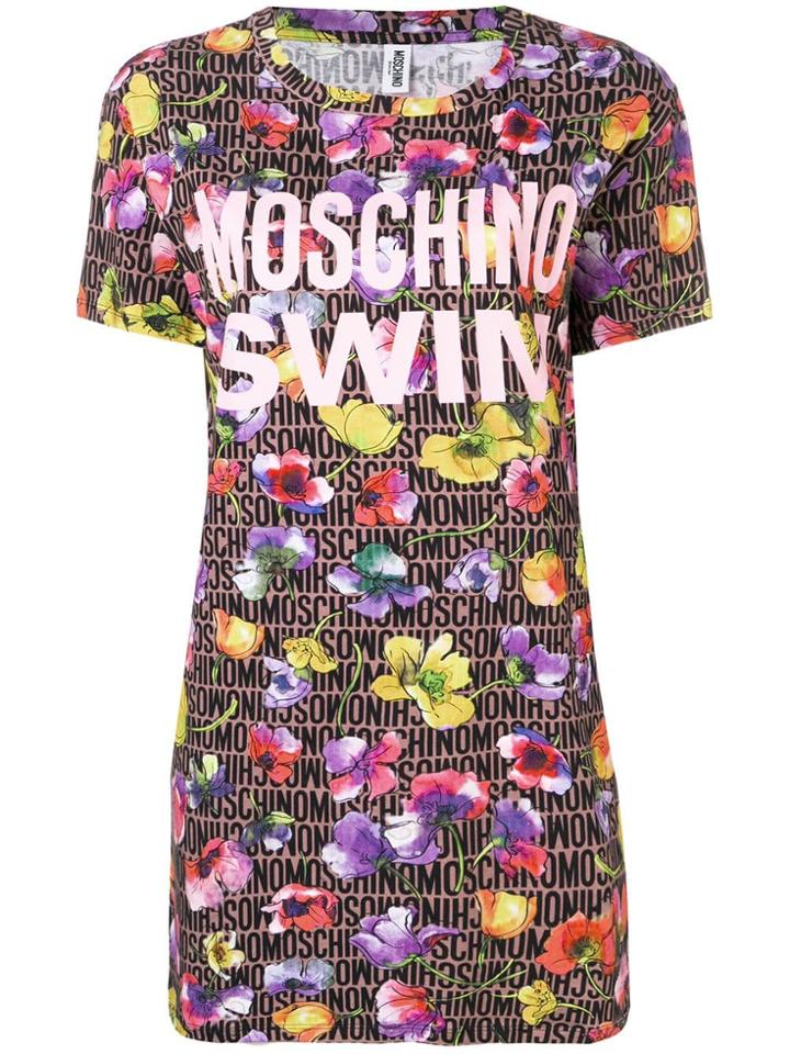 Moschino Moschino Swim Floral Print Long T-shirt - Brown