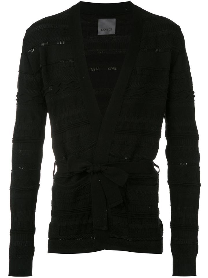 Laneus - Knitted Cardigan - Men - Cotton - 46, Black, Cotton