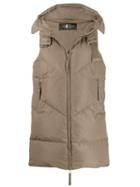 Luisa Cerano Quilted Hooded Gilet - Green