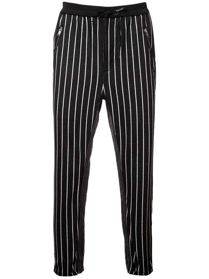 3.1 Phillip Lim Striped Track Pants, Men's, Size: Small, Black, Cotton