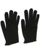 Mm6 Maison Margiela Knuckle Gloves, Women's, Size: Small, Black, Wool