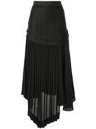 Aje April Panelled Asymmetric Skirt - Black