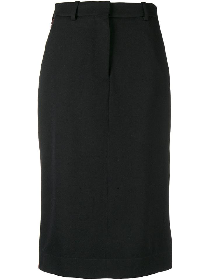 Calvin Klein 205w39nyc Side Buttoned Midi Skirt - Black