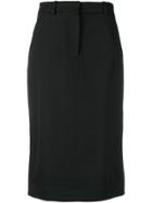 Calvin Klein 205w39nyc Side Buttoned Midi Skirt - Black