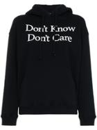 Ashley Williams Don't Know Don't Care Cotton Hoodie - Black