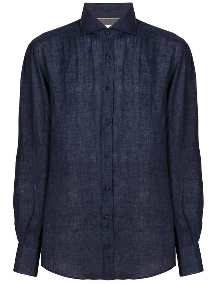 Brunello Cucinelli Long Sleeved Shirt - Blue