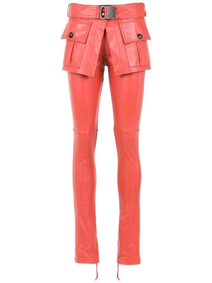 Andrea Bogosian Leather Skinny Trousers - Yellow