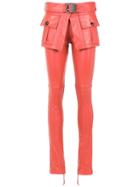 Andrea Bogosian Leather Skinny Trousers - Yellow