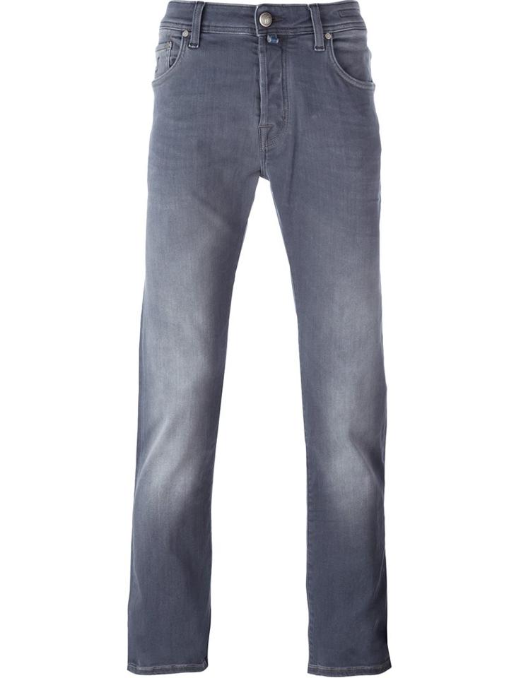 Jacob Cohen Straight Leg Jeans, Men's, Size: 33, Grey, Cotton/polyester/spandex/elastane