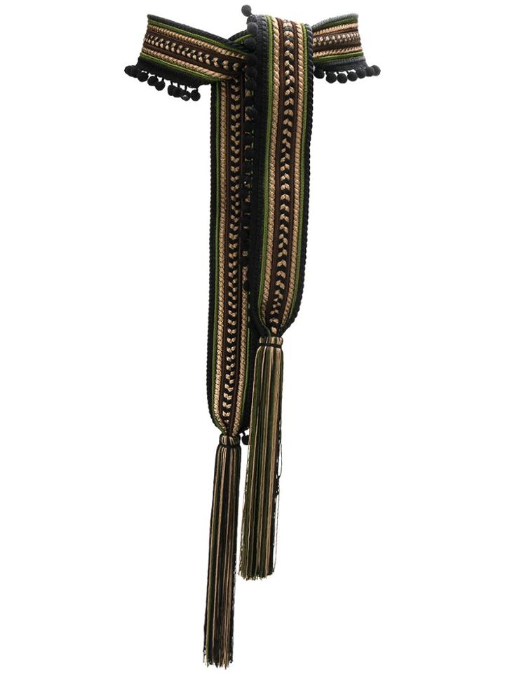 Ermanno Gallamini Braid Detail Belt - Black