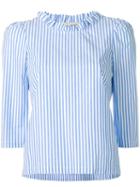 L'autre Chose Striped Blouse, Women's, Size: 42, Blue, Cotton