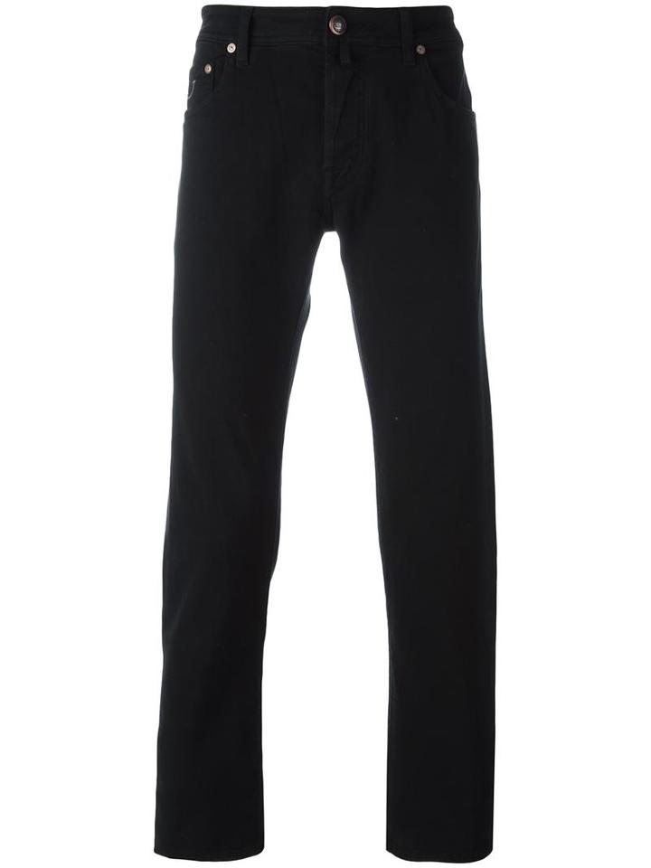Jacob Cohen Straight-leg Jeans, Men's, Size: 38, Black, Cotton/spandex/elastane