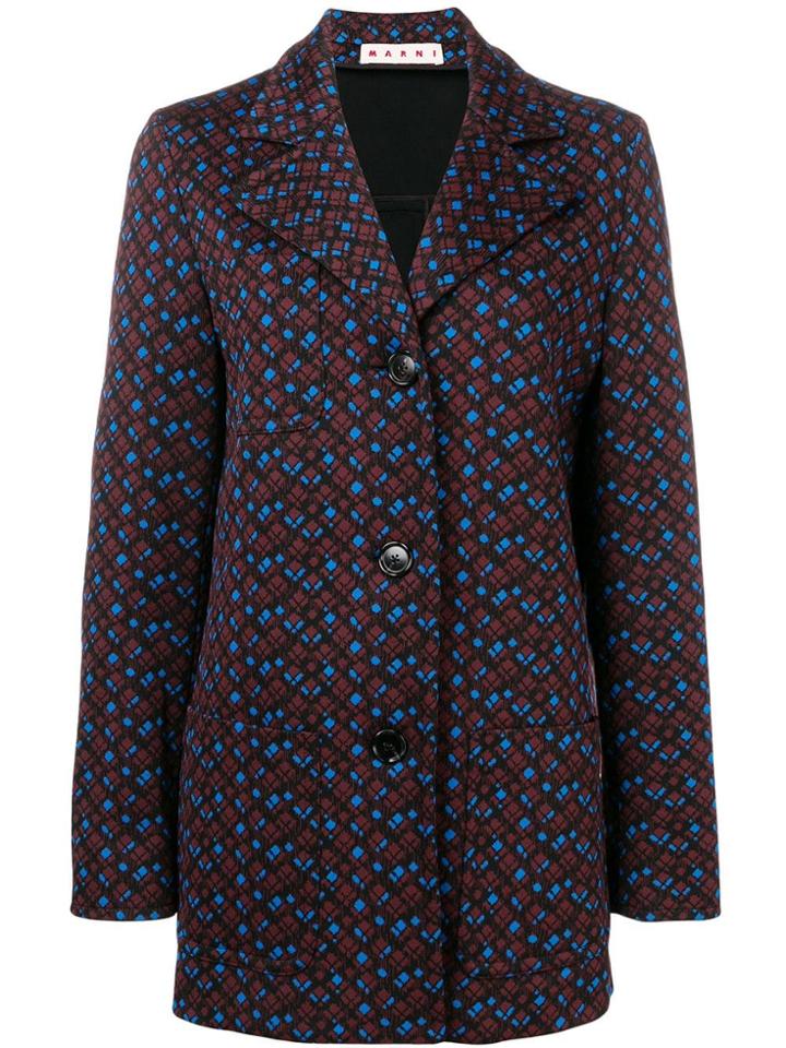 Marni Printed Coat - Red