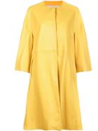 Adam Lippes 'cocoon' Coat, Women's, Size: Large, Yellow/orange, Lamb Skin