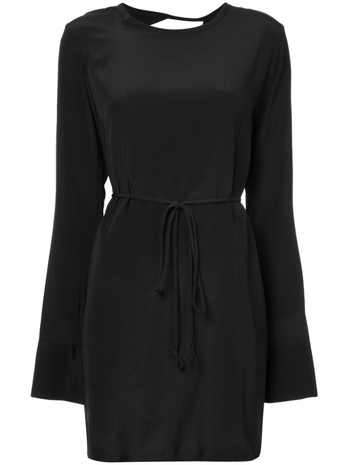 Kacey Devlin Collapsed Back Shirt Dress - Black