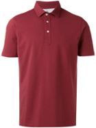 Brunello Cucinelli Short-sleeve Polo Shirt, Men's, Size: Medium, Red, Cotton