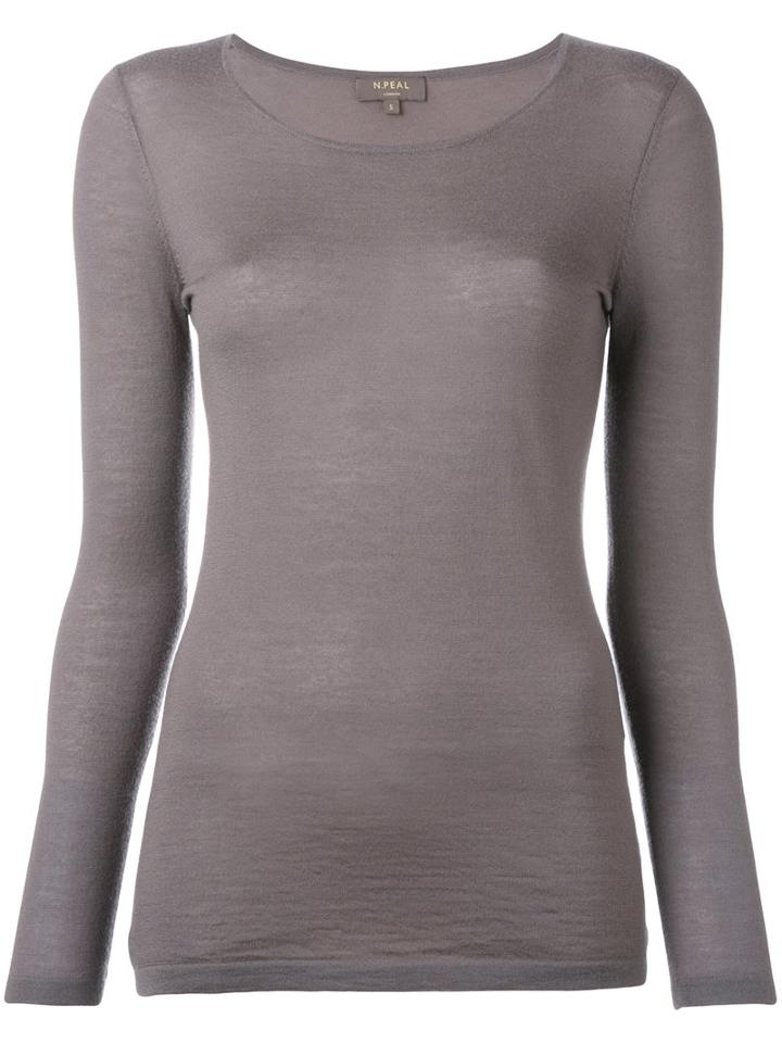 N.peal Superfine Round Neck Jumper, Women's, Size: Xl, Nude/neutrals, Cashmere