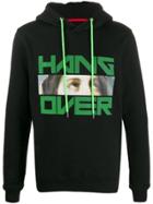 Frankie Morello Hang Over Print Hoodie - Black