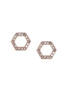 Astley Clarke 'honeycomb' Diamond Stud Earrings, Women's, Metallic