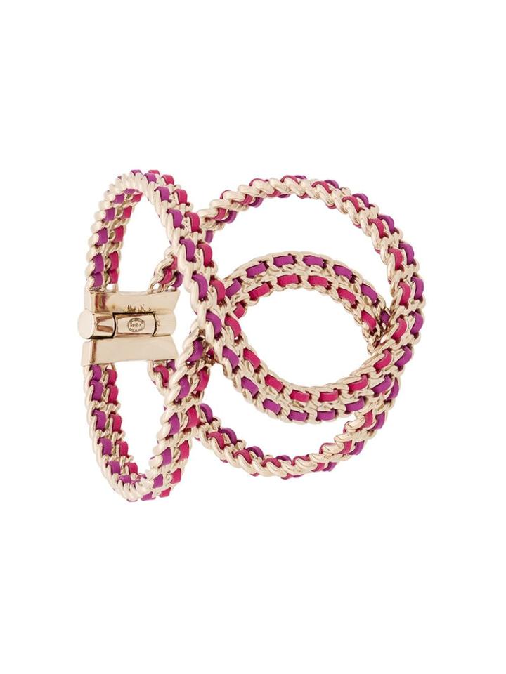 Chanel Vintage Interwoven Chain Bracelet - Pink