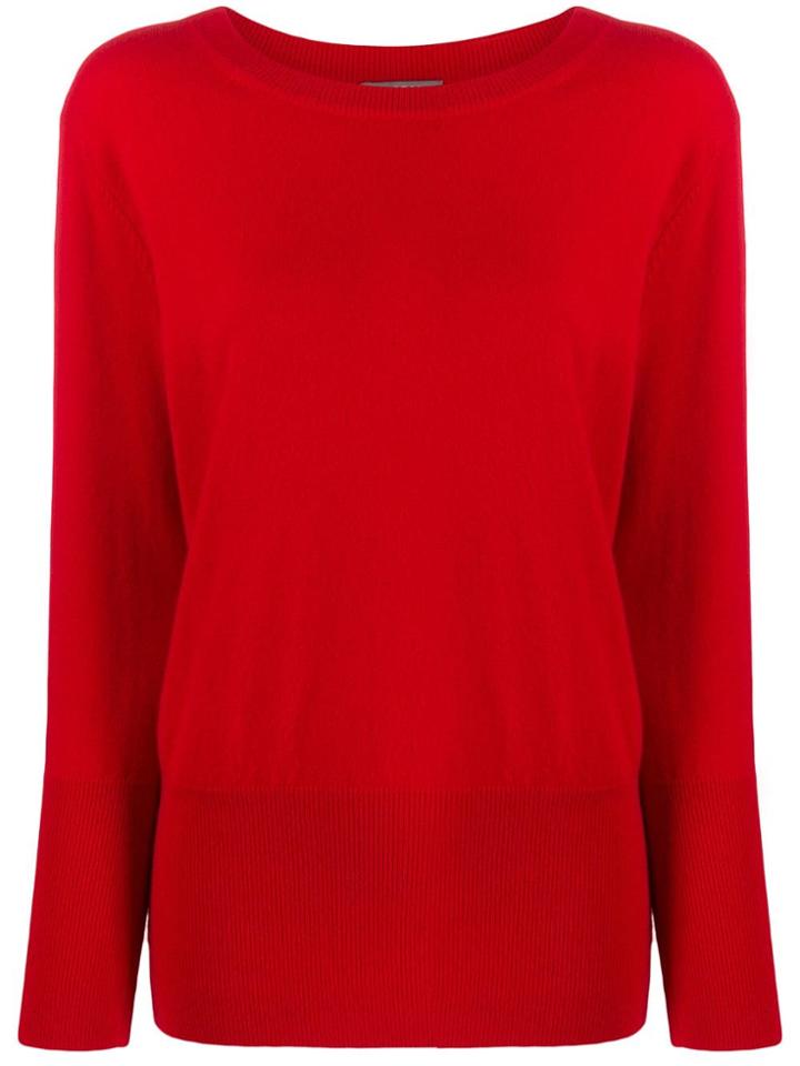 N.peal Deep Rib Jumper - Red