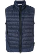 Stone Island - Padded Gilet - Men - Polyamide/polyurethane Resin/feather - S, Blue, Polyamide/polyurethane Resin/feather