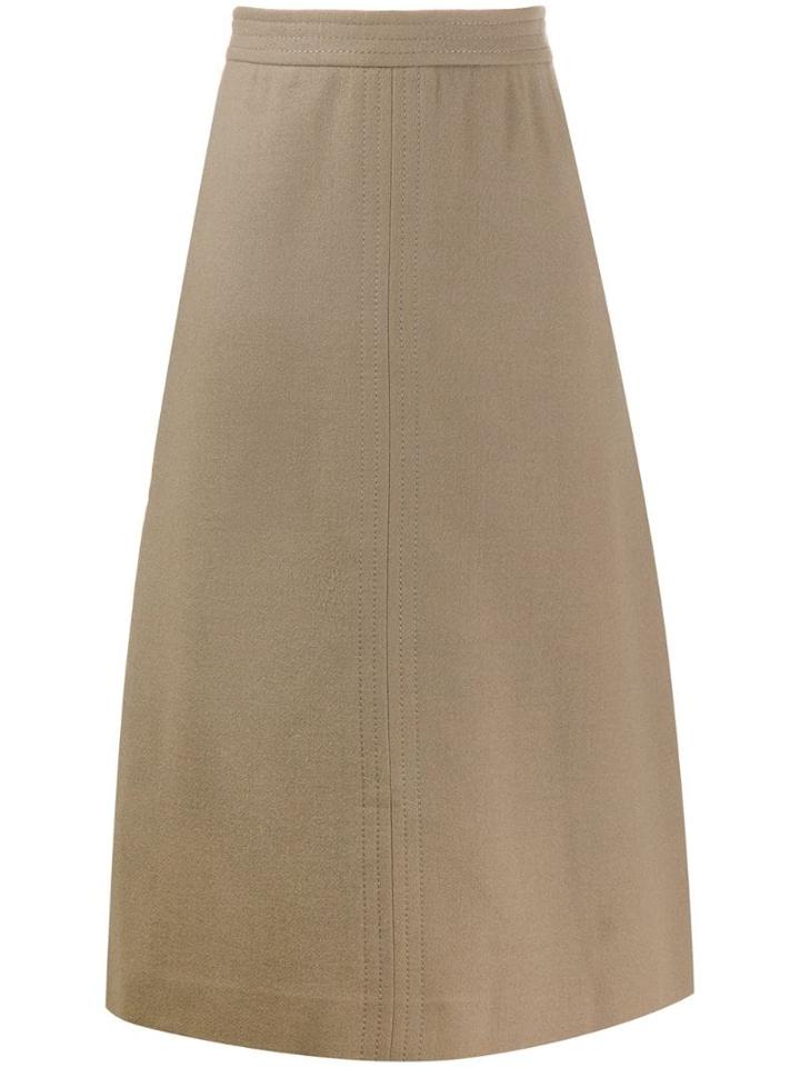 Louis Feraud Pre-owned 1970's A-line Midi Skirt - Brown