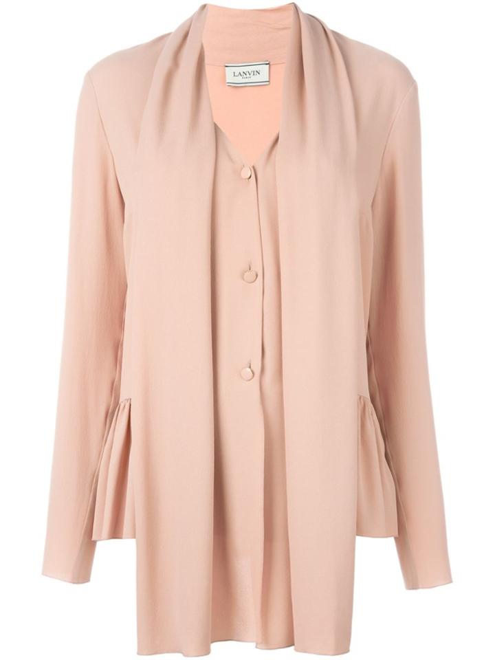 Lanvin Ruffled Skirt Detail Blouse - Pink & Purple