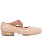 Uma Wang Crossover Strap Ballerina Shoes - Pink