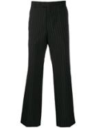 Prada Straight Striped Trousers - Black