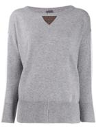 Lorena Antoniazzi Fine Knit Long Sleeve Top - Grey