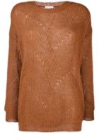L'autre Chose Round-neck Pullover - Brown
