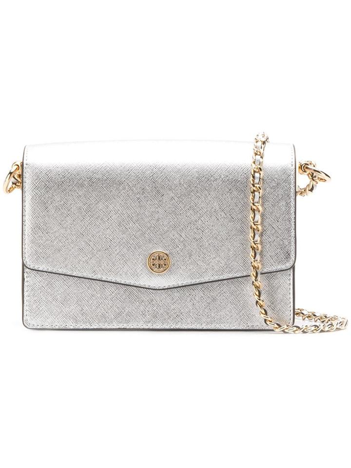 Tory Burch Robinson Shoulder Bag - Silver