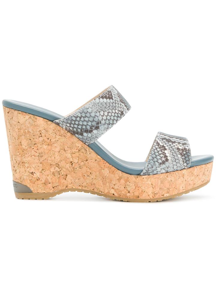 Jimmy Choo Parker Wedge Sandals - Blue